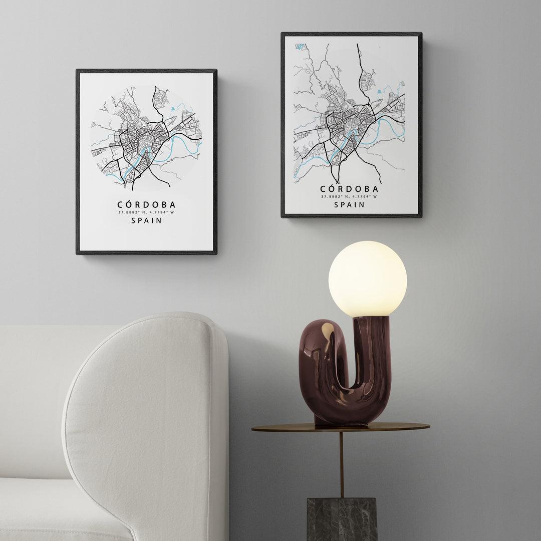 Córdoba Street Map Poster - 98typesEurope Maps