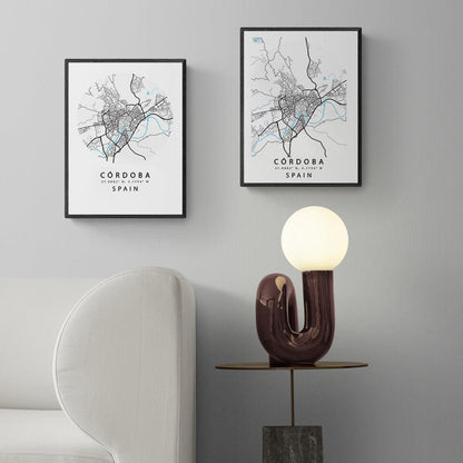Córdoba Street Map Poster - 98typesEurope Maps