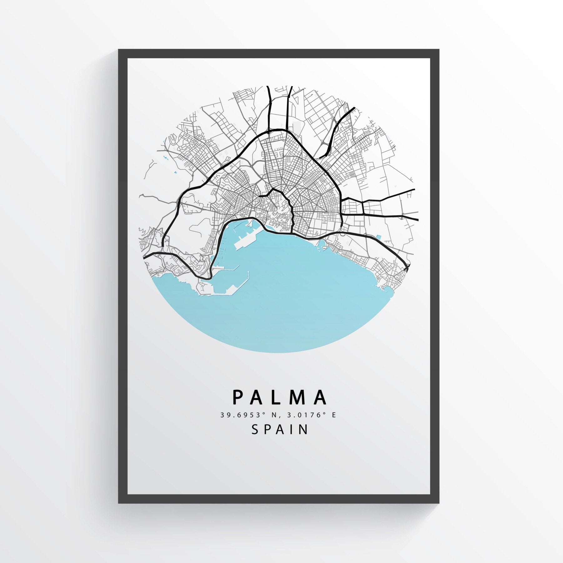 PALMA DE MALLORCA Map Print - 98typesEurope Maps