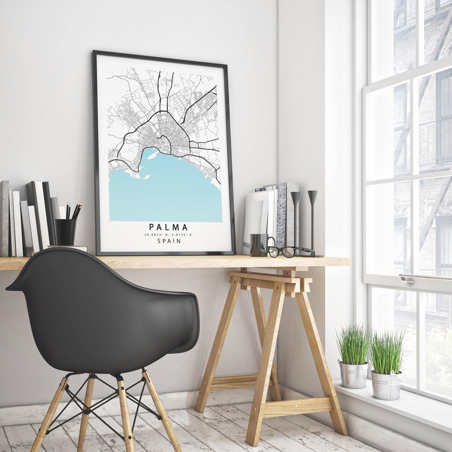PALMA DE MALLORCA Map Print - 98typesEurope Maps