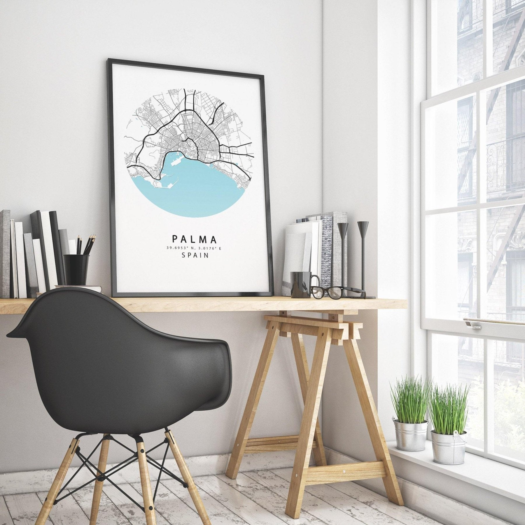 PALMA DE MALLORCA Map Print - 98typesEurope Maps