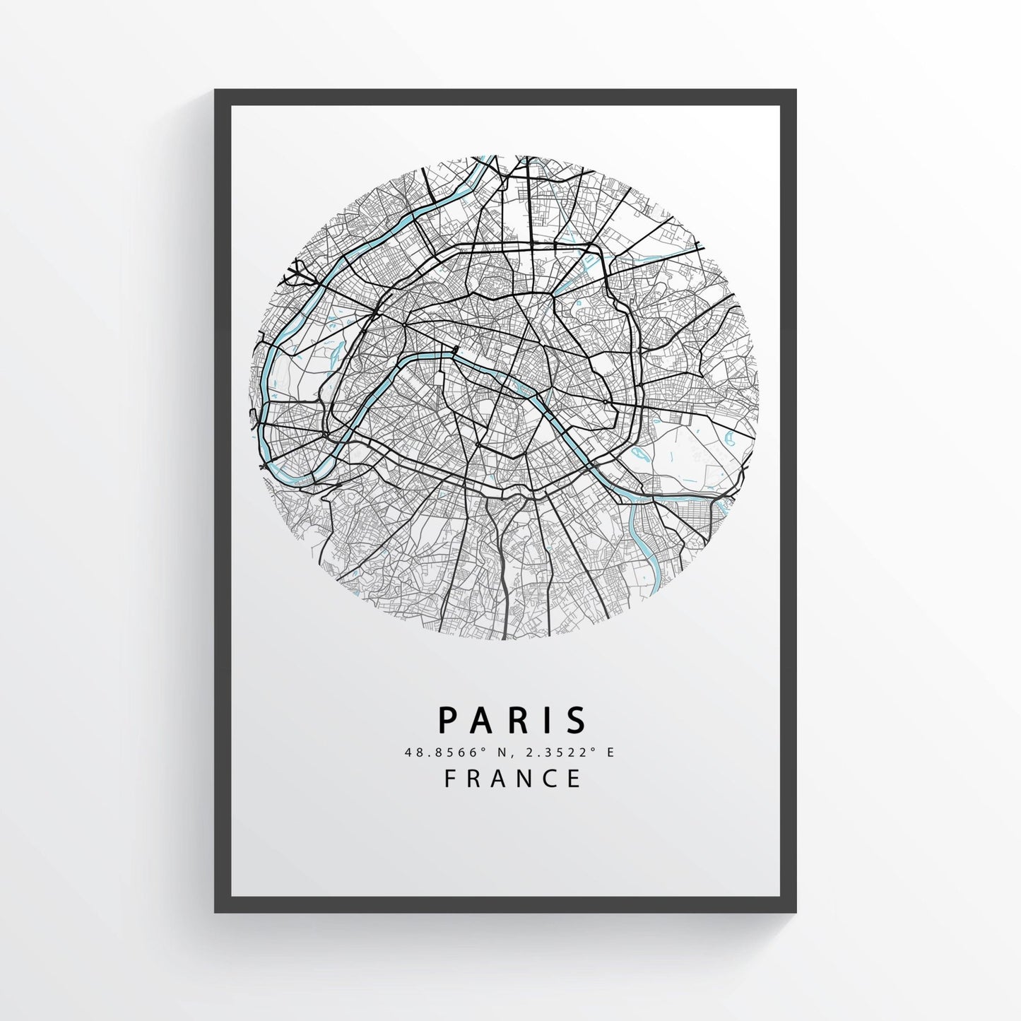 PARIS Map Print - 98typesEurope Maps