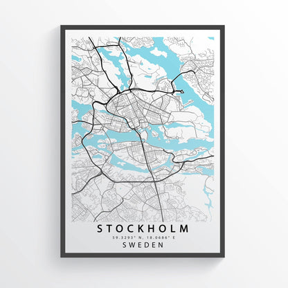 STOCKHOLM Sweden Map Print - 98typesEurope Maps