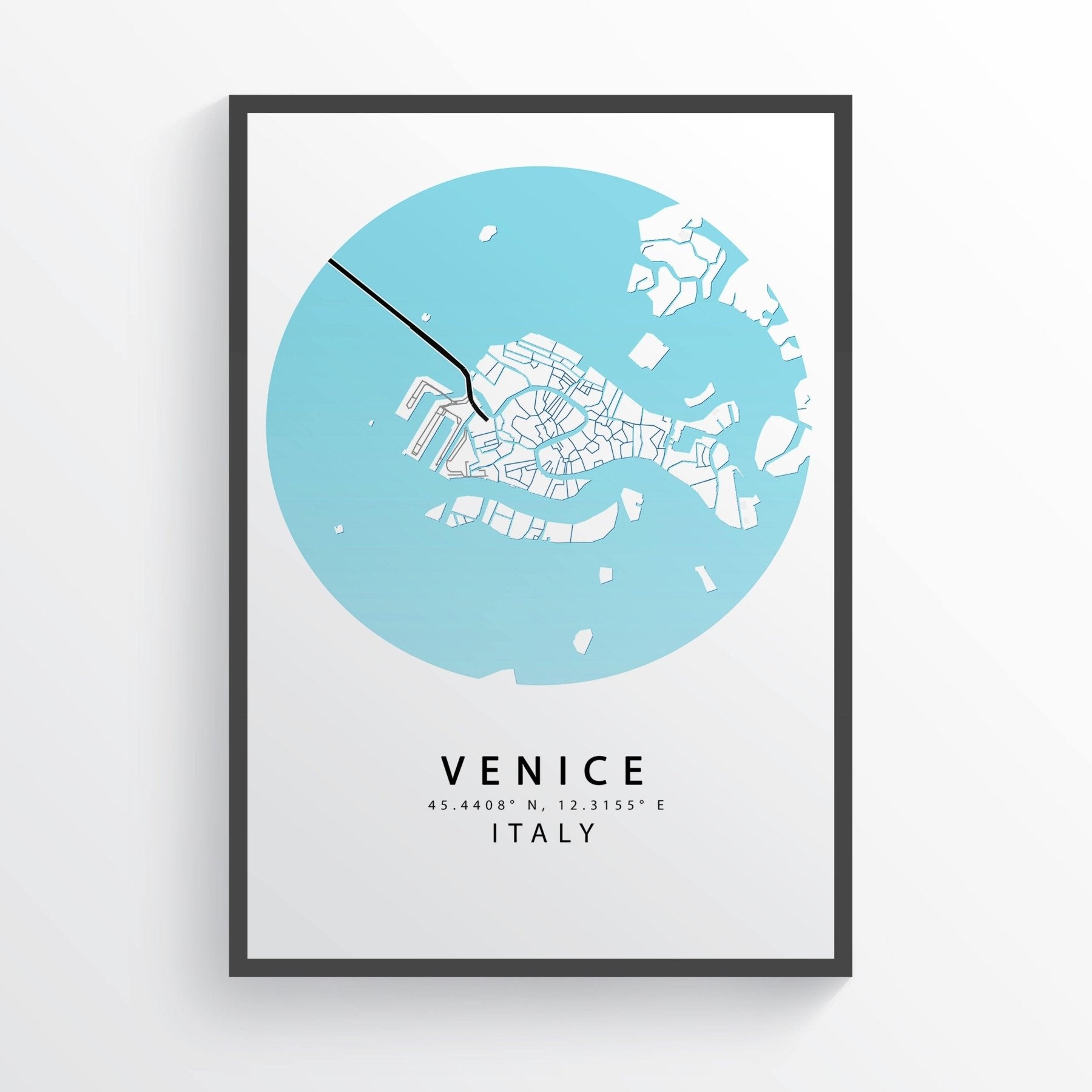 VENICE Italy Map Print - 98typesEurope Maps