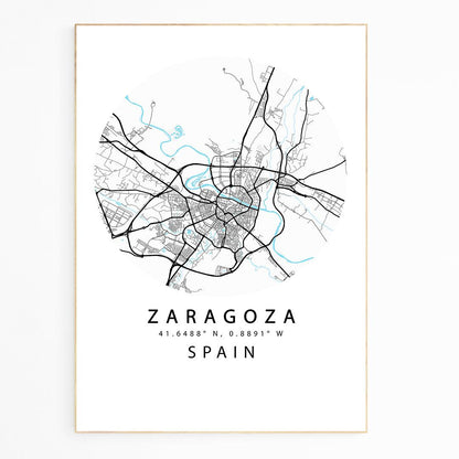 Zaragoza Streetmap poster - 98typesEurope Maps