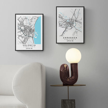 Zaragoza Streetmap poster - 98typesEurope Maps