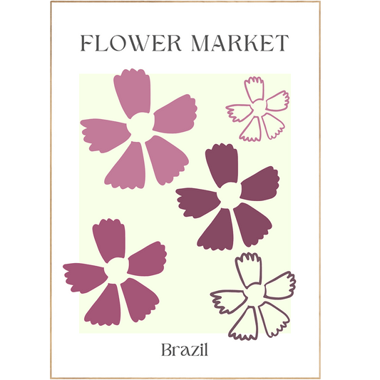 Brazil Flowers Market Print - 98typesFlowers Market