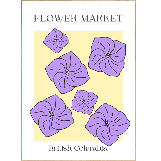 British Columbia Flowers Market Print - 98typesFlowers Market