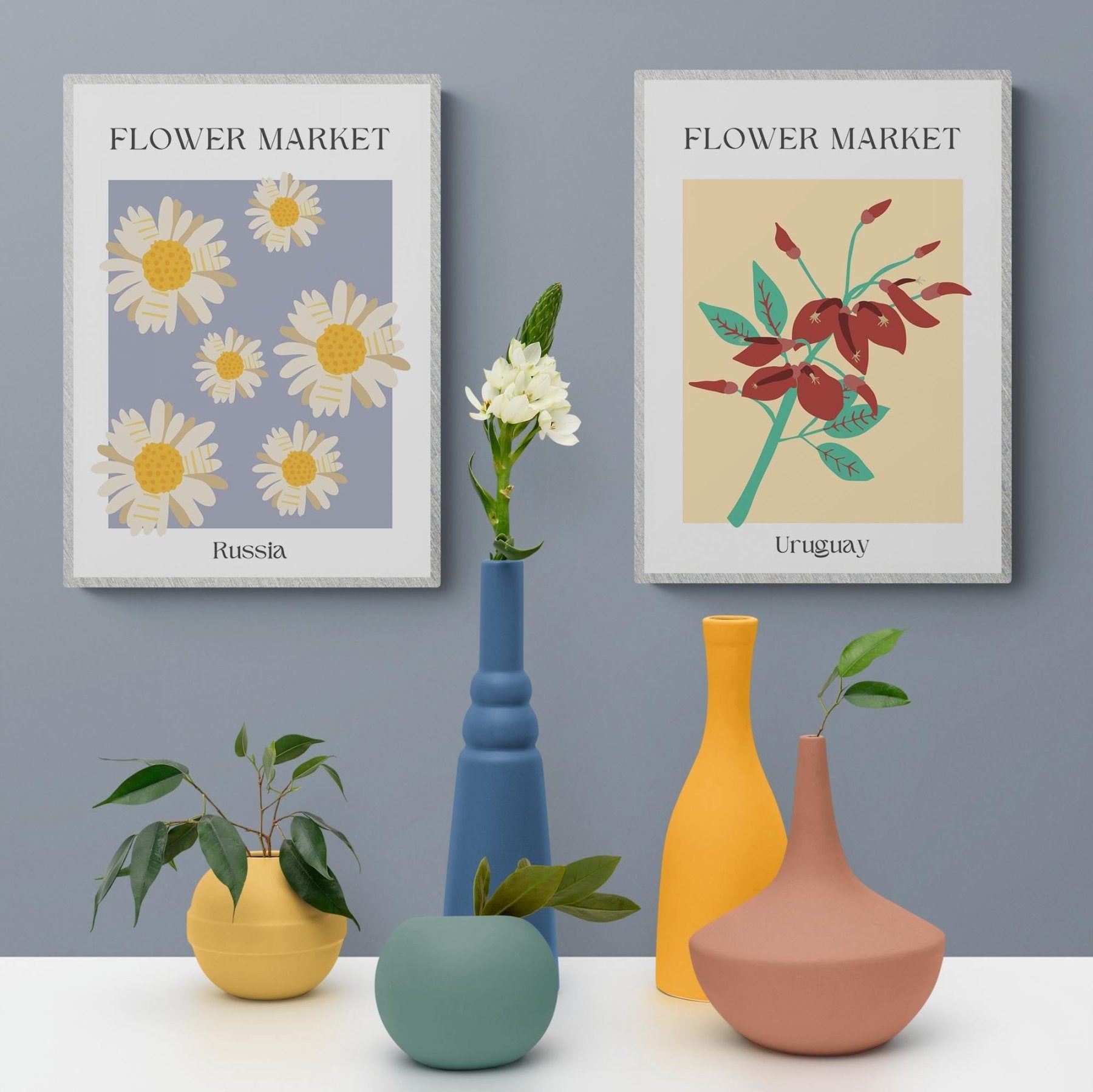 England Flowers Market Print - 98typesFlowers Market