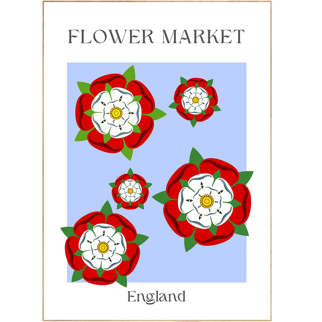 England Flowers Market Print - 98typesFlowers Market