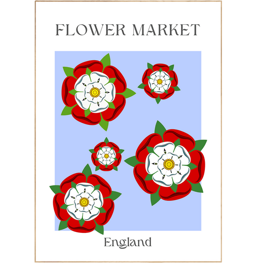 England Flowers Market Print - 98typesFlowers Market
