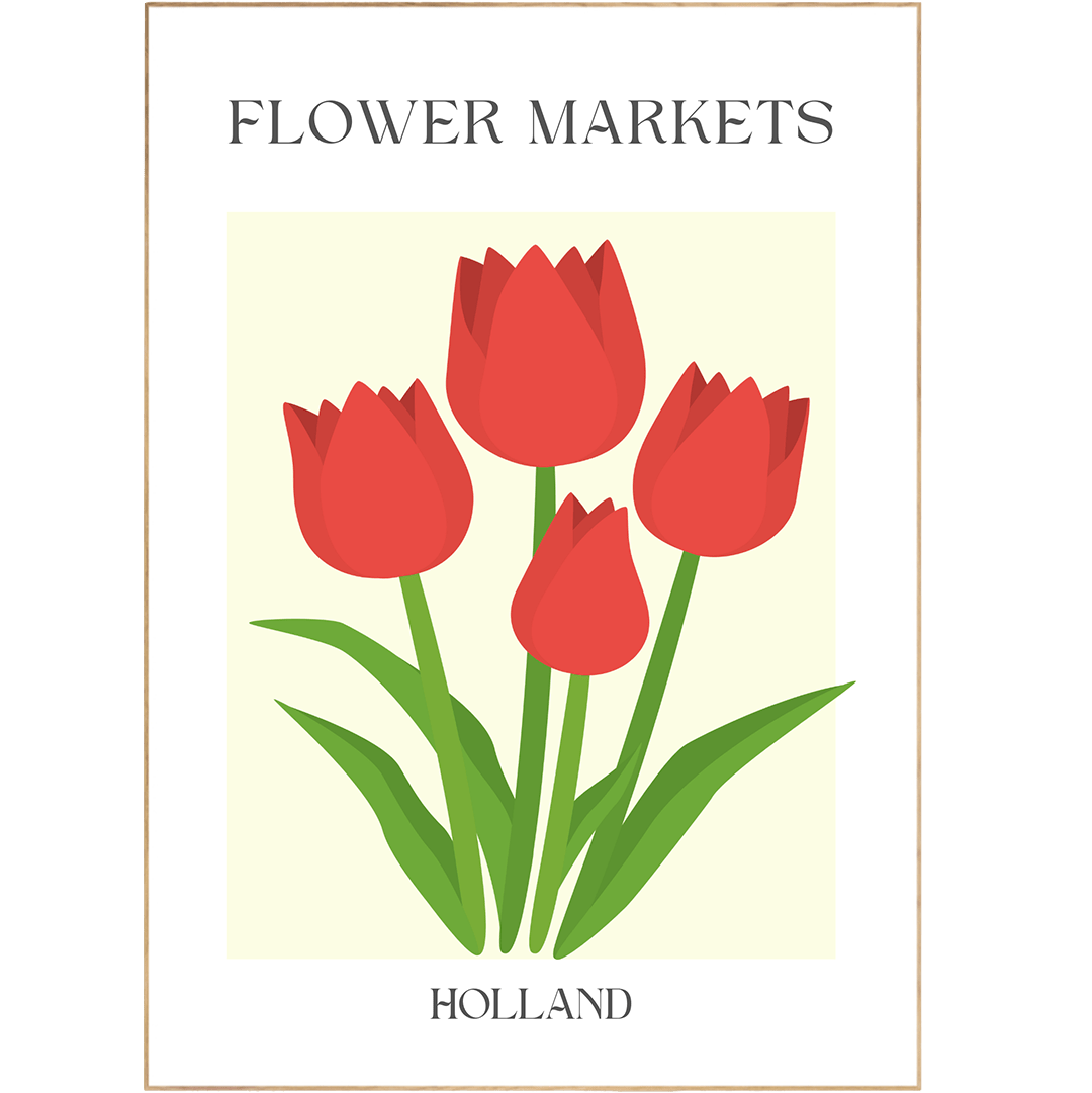 Holland Flowers Market Print - 98typesFlowers Market