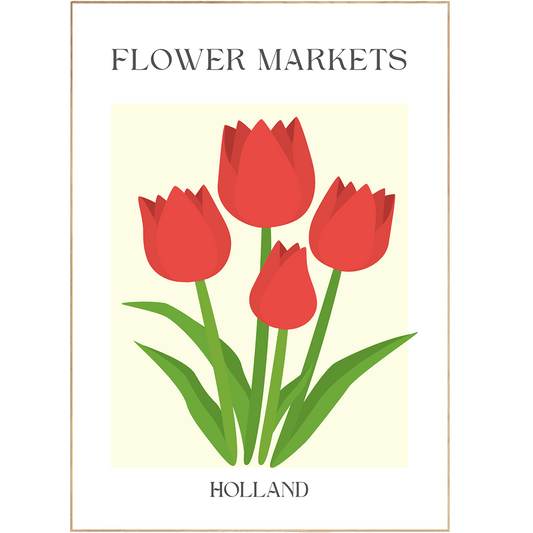 Holland Flowers Market Print - 98typesFlowers Market