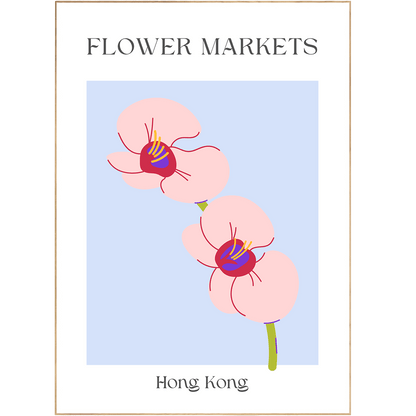 Hong Kong Flowers Market Print - 98typesFlowers Market