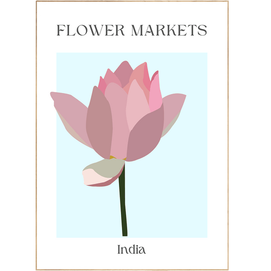 India Flowers Market Print - 98typesFlowers Market