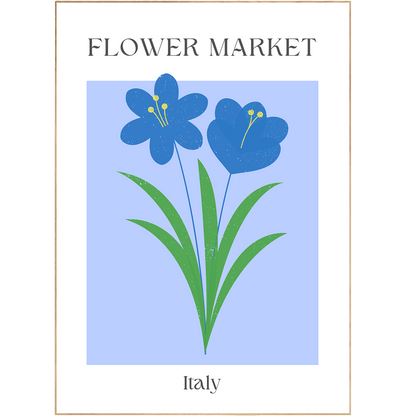 Italy Flowers Market Print - 98typesFlowers Market