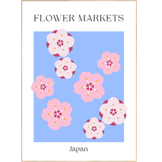 Japan 2 Flowers Market Print - 98typesFlowers Market