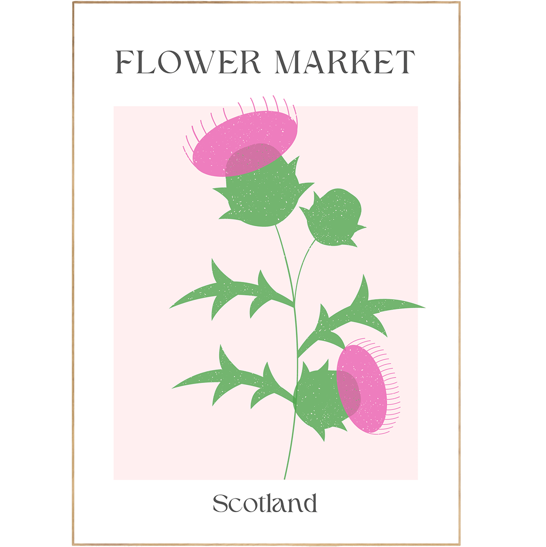 Scotland Flowers Market Print - 98typesFlowers Market