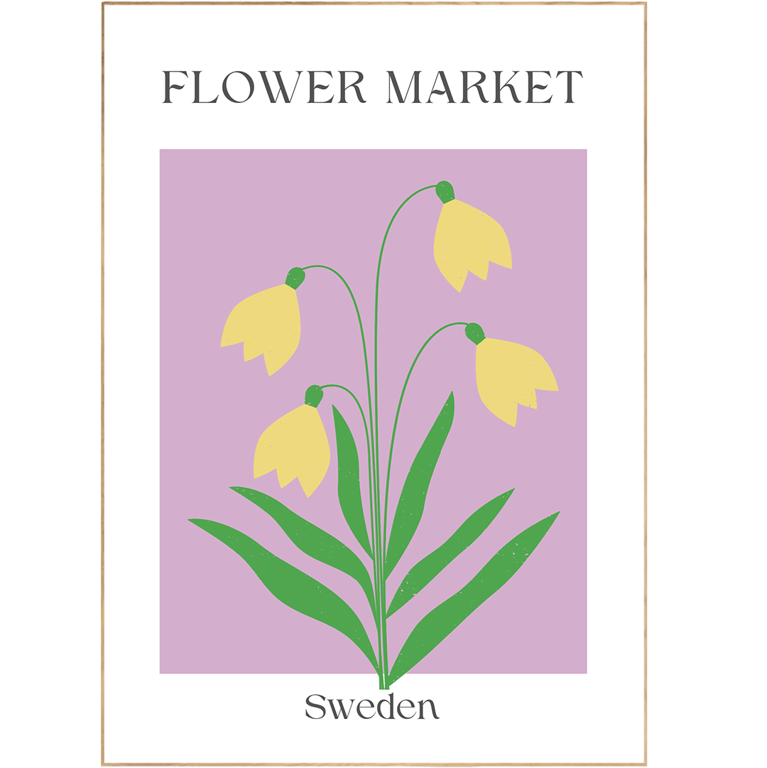 Sweden Flowers Market Print - 98typesFlowers Market