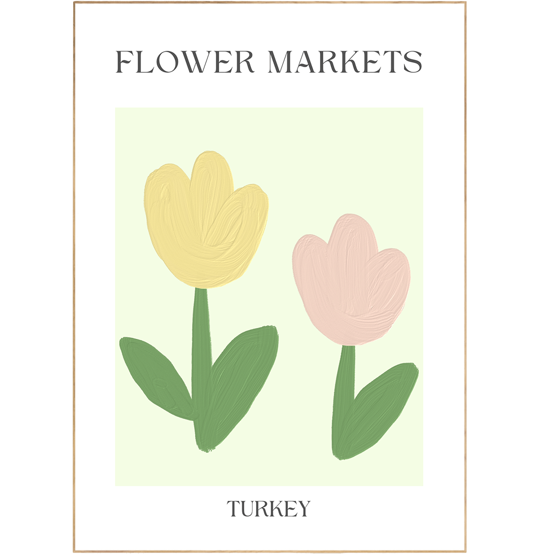 Turkey 2 Flowers Market Print - 98typesFlowers Market