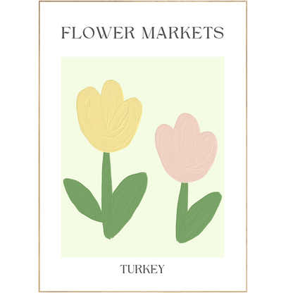 Turkey 2 Flowers Market Print - 98typesFlowers Market