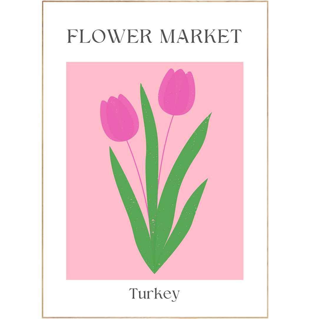 Turkey Flowers Market Print - 98typesFlowers Market