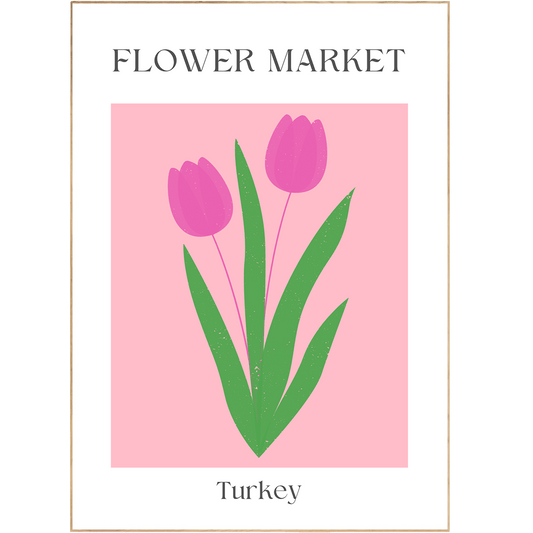Turkey Flowers Market Print - 98typesFlowers Market