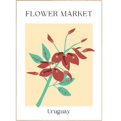 Uruguay Flowers Market Print - 98typesFlowers Market