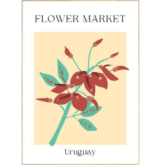 Uruguay Flowers Market Print - 98typesFlowers Market