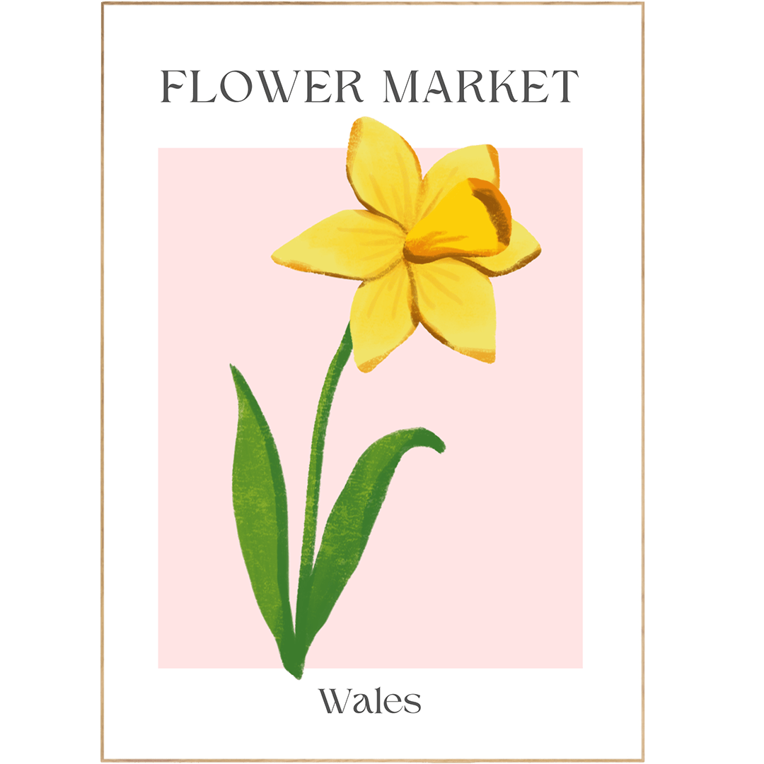 Wales Flowers Market Print - 98typesFlowers Market