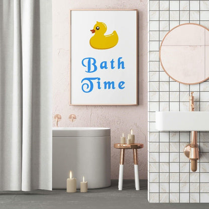 BATH TIME Bathroom Print - 98typesFUNNY QUOTES