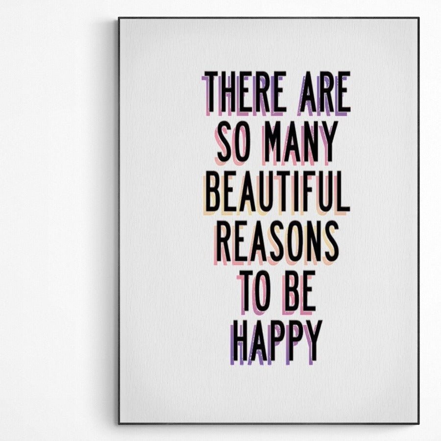 Be Happy Poster Wall Art - 98typesFUNNY QUOTES