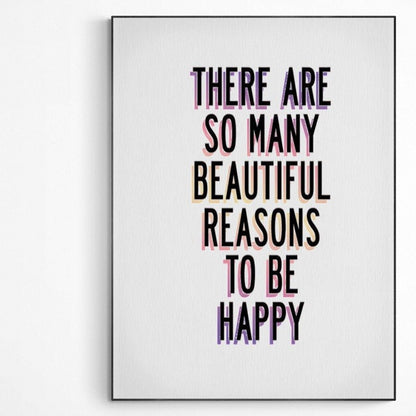 Be Happy Poster Wall Art - 98typesFUNNY QUOTES