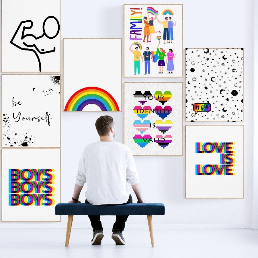 Be Yourself Gay Pride Print - 98typesFUNNY QUOTES