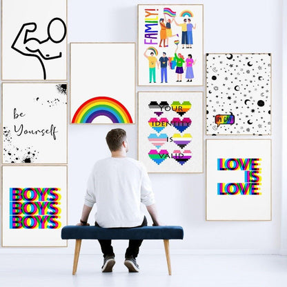 Be Yourself Gay Pride Print - 98typesFUNNY QUOTES