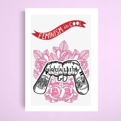 Feminism Is Cool Print - 98typesFUNNY QUOTES