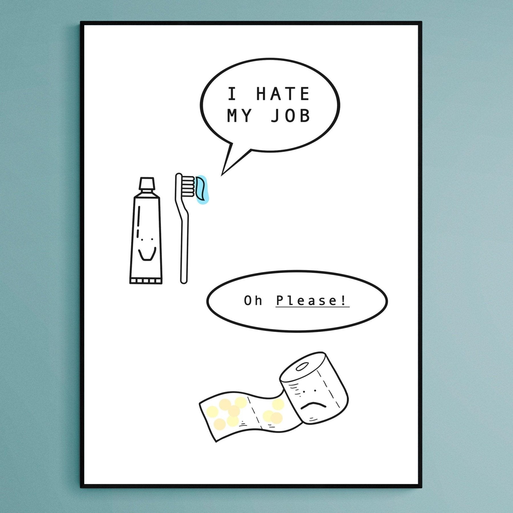 Funny Bathroom Art Poster - 98typesFUNNY QUOTES