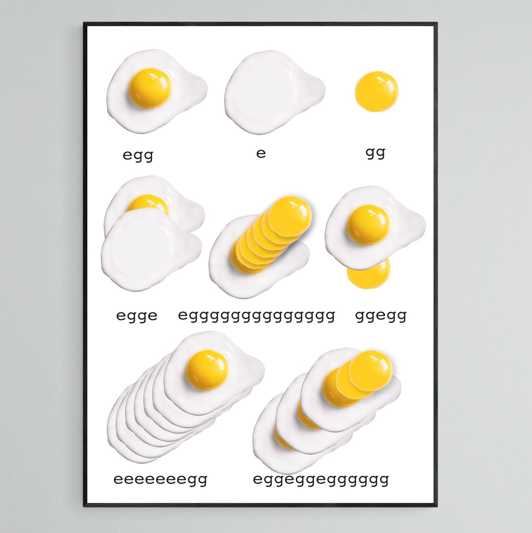 Funny Eggs Motivational Print - 98typesFUNNY QUOTES