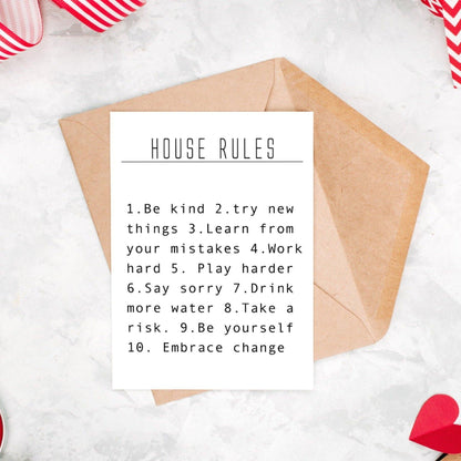 House Rules Print - 98typesFUNNY QUOTES