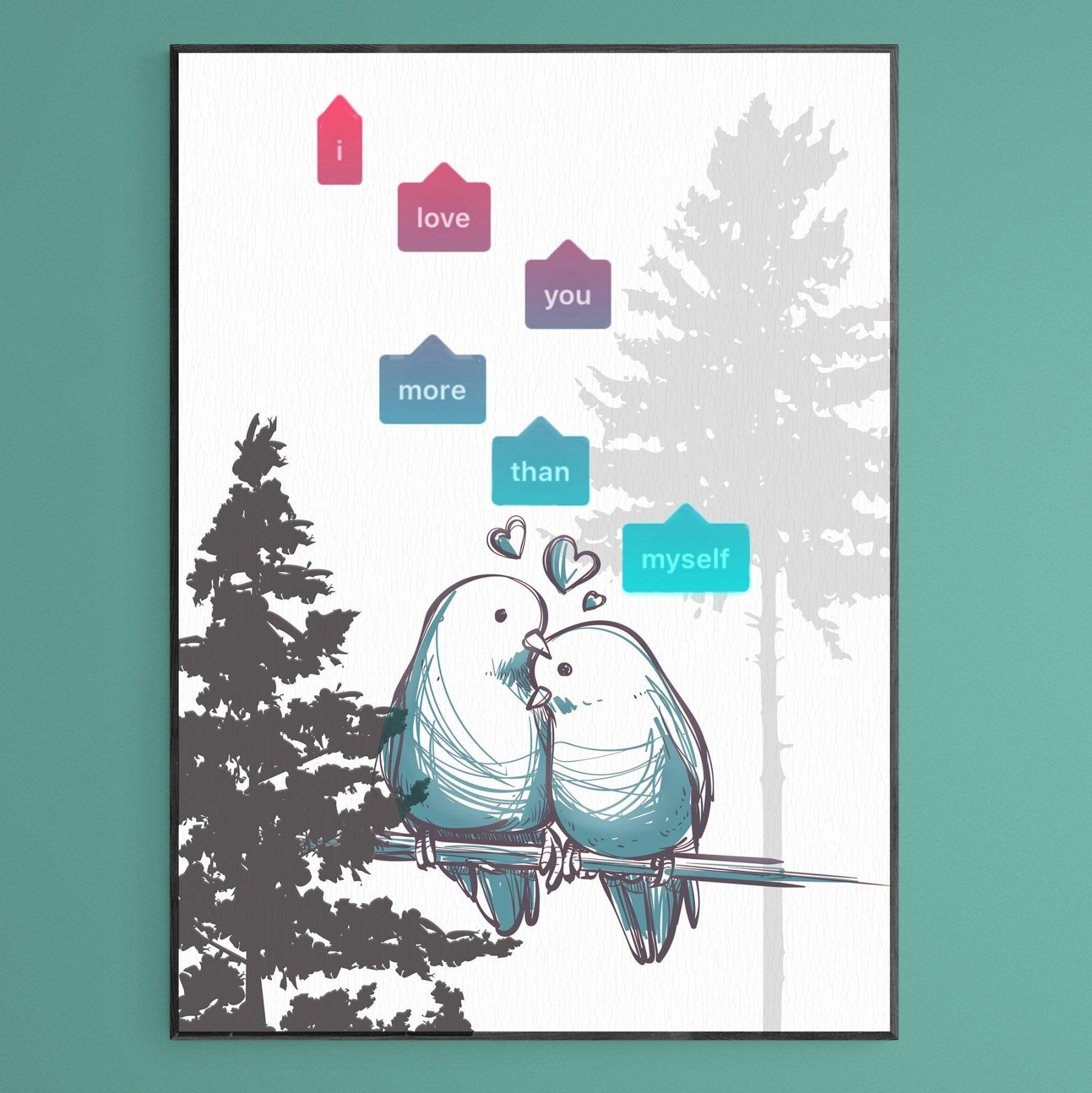 I love You Poster - 98typesFUNNY QUOTES