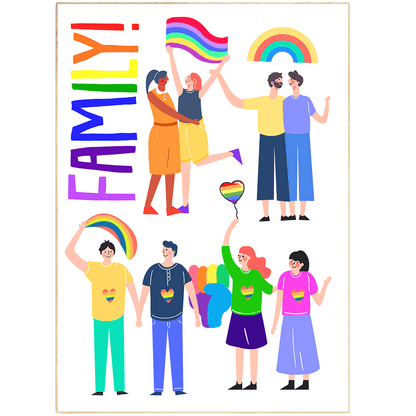 Love is Love Gay Pride Print - 98typesFUNNY QUOTES