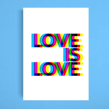 LOVE is LOVE Gay Pride Print - 98typesFUNNY QUOTES