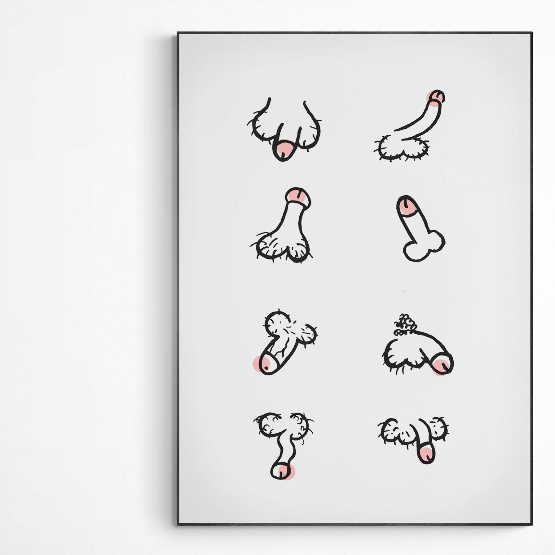 Penis Collection Poster - 98typesFUNNY QUOTES