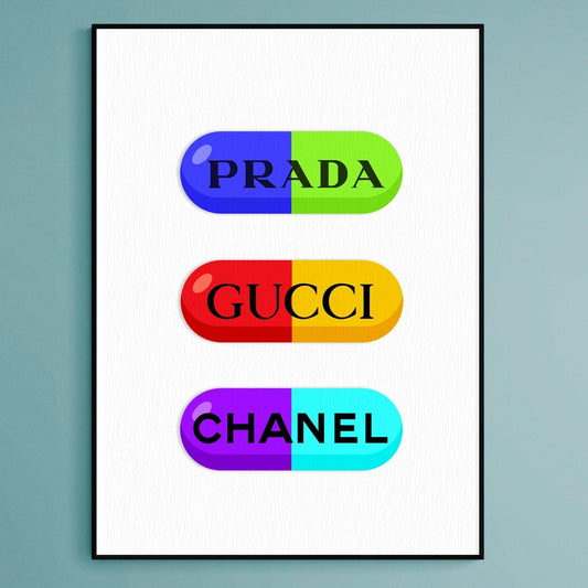 Prada Gucci Channel Tablets Print - 98typesFUNNY QUOTES