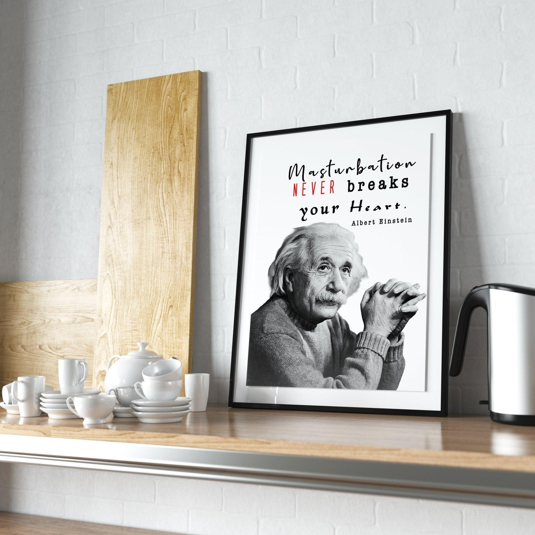 Quote Masturbation Love | Einstein Funny Print - 98typesFUNNY QUOTES