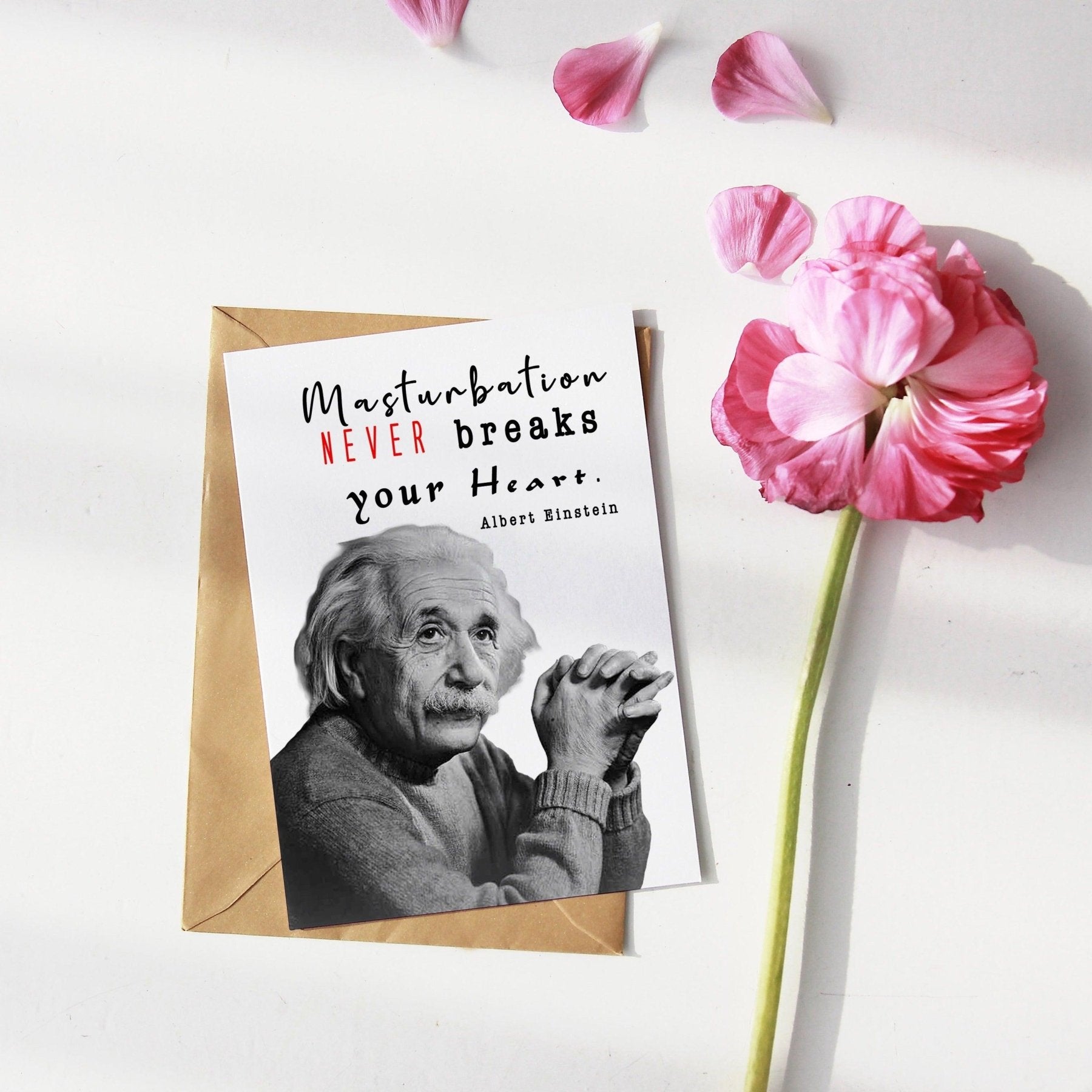 Quote Masturbation Love | Einstein Funny Print - 98typesFUNNY QUOTES
