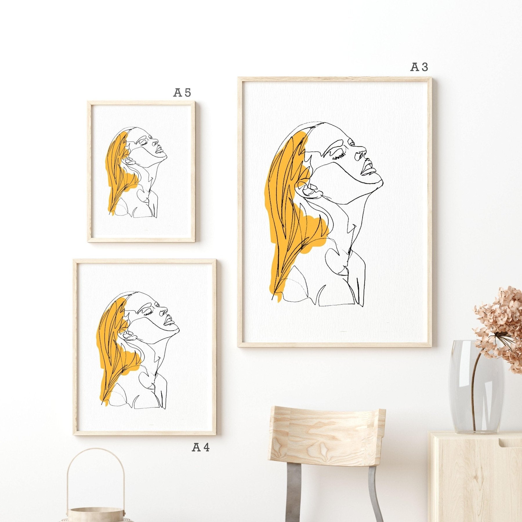 After the shower Line Art Print - 98typesLine Art