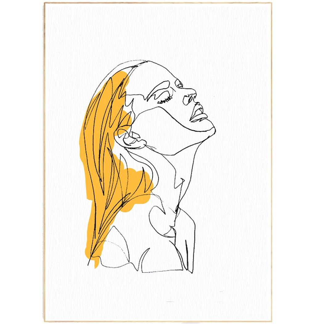 After the shower Line Art Print - 98typesLine Art