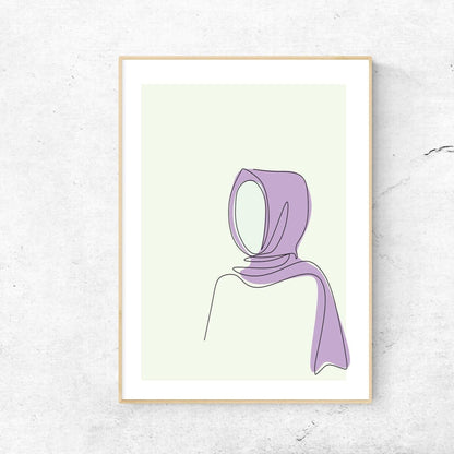 Elegant woman Line Art Print - 98typesLine Art