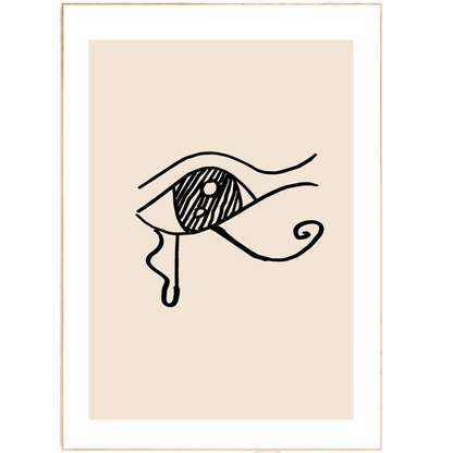 Eye Line Art Print - 98typesLine Art